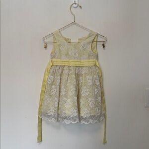 Jona Michelle Yellow and White Floral Kids Dress